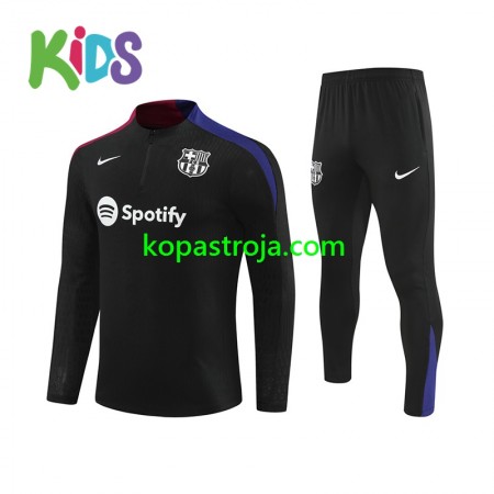 FC Barcelona Barn Tränings Sweatshirtställ Svart 2024/25